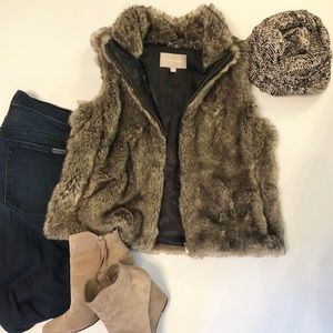 Banana Republic Faux Fur Vest
